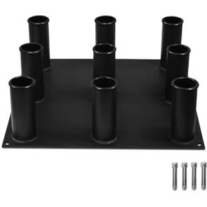 Yes4All Supporto bilanciere 9 barre verticale rack di esposizione di stoccaggio per Olympic Bar