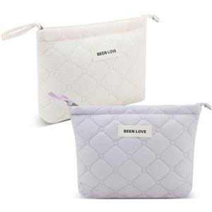 AiQInu Beauty Case da Viaggio 2 Pezzi, Borsa da Toilette da Viaggio, Borsa da Viaggio per Cosmetici, Pochette Donna Trucchi, Borsa da Trucco Portatile, Borsa Cosmetica in Velluto a Coste, per Donne