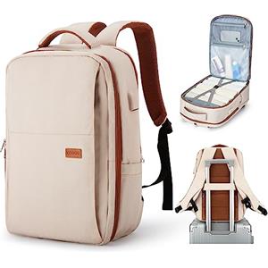 BJLFS Borse da Cabina per Ryanair Bagaglio a Mano Zaino Borsa Zaino da Viaggio, Zaino da trekking,Zaino Easyjet,Zaino Casual per laptop,Beige