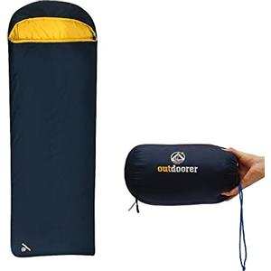 Outdoorer Sacco a pelo leggero Trek Comfort di outdoorer - Sacco nanna da viaggio per adulti in blu, misura piccola