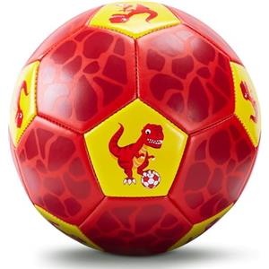 hahaland Pallone da Calcio per Bambini con Pompa, Borsa Rete - Palla Dinosauro Misura 3 - Giocattolo Interni/Cortile/Esterno Bambine 3 4 5 6 7 anni - Giochi per Bambino, Palloni Calcio Regalo