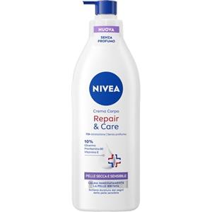 NIVEA Crema Corpo Repair & Care 400 ml, Crema corpo idratante pelle secca, sensibile e irritata, Body lotion senza profumo e ad assorbimento rapido con Glicerina, Provitamina B5 e Vitamina E