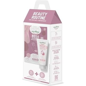 Equilibra, Beauty Routine Viso Idratante Rigenerante, Contiene 1 Maschera Viso in Tessuto 100% Naturale e 1 Crema Viso Idratante, con Texture Leggera, Set Crema Viso per Skincare Routine