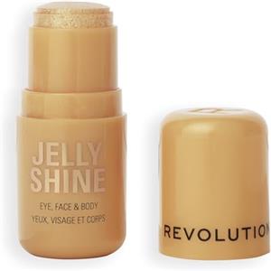 Revolution Beauty London Revolution Jelly Shine Highlight Stick, illuminante per occhi, viso e corpo, formula in gel con effetto perlato, Vegan & Cruelty-Free, Celestial Gold