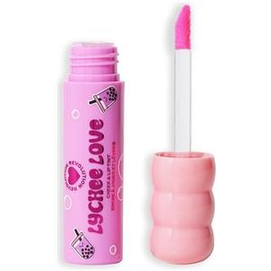 Revolution Beauty London I Heart Revolution Bubble Tea Milky Blush + tinta labbra, tinta viso idratante tutto in uno infusa con tè verde matcha, Lychee Love Pink