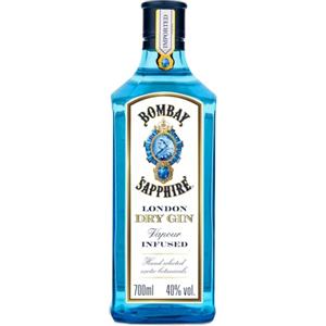 Bombay Sapphire London Dry Gin, 40% vol., 70 cl / 700 ml, gin 100% infuso a vapore con 10 botanical accuratamente selezionati