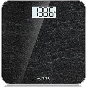 RENPHO Bilancia da bagno digitale per peso corporeo, bilancia elettronica da bagno con sensori ad alta precisione, macchina accurata per persone, display a LED, step-on (ST/LB/KG), marmo, Core 1S