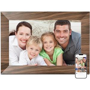 BWJBSW Cornice Digitale Foto 10 Pollici, BWJBSW WiFi Cornice Elettronica, 32 GB Memoria, Schermo Touch IPS HD 1280x800, Condivisione Istantanea di Foto e Video, Rotazione Automatica, Installazione a Parete