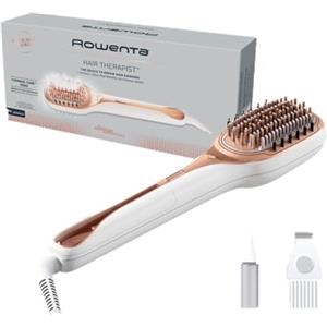 Rowenta Hair Therapist, Spazzola per la cura dei Capelli, Ripara e Rinforza i Capelli Danneggiati, Rende i Capelli Sani e Luminosi, Risultati Immediati, Spazzola a Vapore, Bianco, CF9920