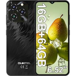 OUKITEL C3 Smartphone, 16GB+64GB/ 1TB Telefono Cellulare, 6.52" HD+ Cellulari e Smartphone, 5000mAh Cellulare Android, 13MP+5MP Telefoni Cellulari, Dual 4G SIM/Face ID/OTG/GPS/ 3.5mm Jack