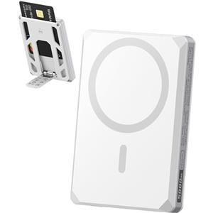 VEGER Magnetic Power Bank, Caricabatterie Portatile 5000mAh, Type-C Input and Output Batteria Esterna, Powerbank 20W PD Ricarica rapida, Caricatore Wireless Compatibile con iPhone 16/15/14/13/12 Serie