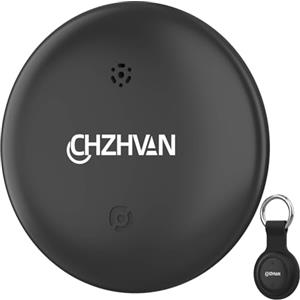 CHZHVAN Android Smart Tracker Tag,Google Localizzatore Compatibile con Find Hub APP(Solo Android),Bluetooth Key Finder per Chiavi,Bagagli,Borse,Zaini,Impermeabile IP67,Batteria Sostituibile,1 Pack Nero