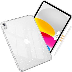 ProCase Custodia Trasparente per iPad 10° Generazione 10,9 Pollici 2022 Rilascio, Copertura Posteriore Trasparente Sottile Leggera per iPad 10 Gen 10.9" A2696 A2757 A2777 -Glitter Chiaro