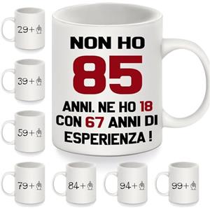 Bommex Non Ho 85 Anni Tazze per il 85° compleanno Regali di compleanno divertenti Tazzine da Caffè per 85 anni Donne Uomini Nonna Nonno Mamma Papà Zia Zio Amici Buon Compleanno (85-b)