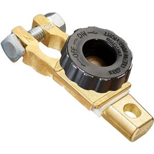 Spurtar Stacca Batteria 12 V o 24 V Interruttore per Disconnessione Della, Morsetti Batteria Auto Isolatore Con Manopola Verde per Auto Barca Camion Veicoli Trattore, Manopola Nera