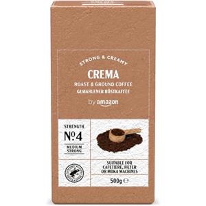 by Amazon Caffè macinato, crema espresso, torrefazione, granuli, 500 g, certificazione Rainforest Alliance