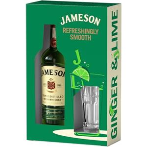Jameson Irish Whiskey Original, Confezione Regalo con un Bicchiere Highball, vol 40%, 70CL