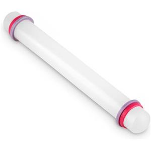 Hominas Mattarello con Spessori, Mattarello Da 9 Pollici Decorativo Plastica Spessori Regolabile per Pasta Frolla Fondente Biscotti Pasticceria