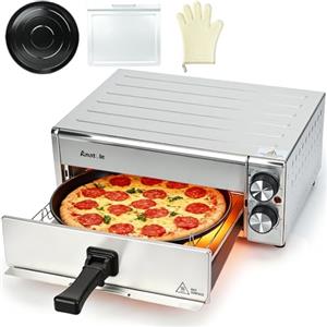 Anatole Forno per Pizza Elettrico Friggitrice ad Aria Acciaio Inossidabile 12 Pollice 1800W Fornetto Pizza Interno Tempo Temperatura Regolabile Pizza Oven Multifunzionale