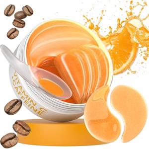 BLOOMORA Patch Occhi, Maschera Occhi con Vitamin C e Caffeina, Patch Occhiaie e Borse, Maschera Occhiaie, Eye Mask per Schiarente e l'idratazione (30 paia)