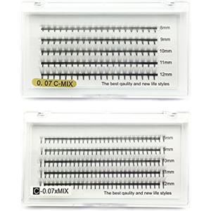 EMEDA Volume ciglia 3D Estensioni Cluster russo Ciglia individuali Volume professionale C Curl Lash Extensions 2Trays (6D / 8D)