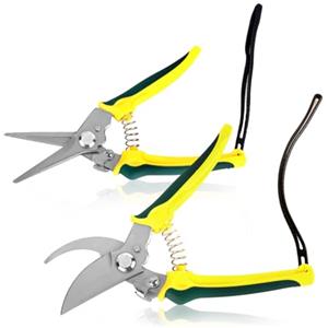 smtfcty Forbici da potatura 2Pcs Cesoie da giardino forbici antiscivolo con impugnatura di blocco Cesoie,Forbici da Giardinaggio, Cesoie Bypass, Cesoie da Potatura, Forbici da Giardino