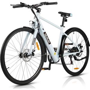 VARUN Bici Elettrica, 28'' Eicicletta Elettrica con Sensore di Coppia, Batteria da 36V 360Wh, Autonomia Massima Fino a 80 km, Bici Elettrica Uomo a 6 Velocità, Ebike Adatta al Pendolarismo Urbano