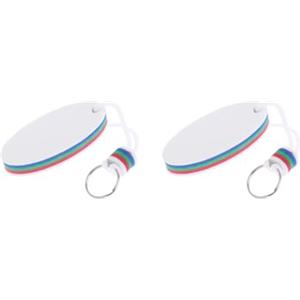 Timcryxient Set di 2 portachiavi galleggianti a forma di tavola da surf, bianco