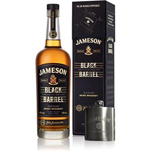 Jameson Black Barrel Whiskey, Astucciato con Fiaschetta in Regalo, vol 40%, 70CL