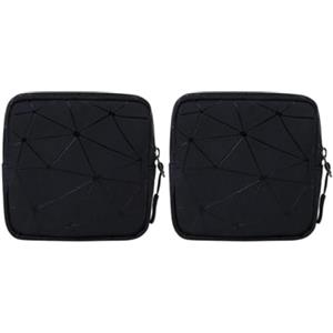 Misaakoeq Borsa mestruale, 2 porta assorbenti igienici in pelle PU, impermeabile, borsa portatile per riporre assorbenti, assorbenti igienici, assorbenti, coppette mestruali, 11,5 x 11,5 x 3 cm