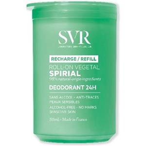 Laboratoires SVR Spirial Roll-On Vegetal Ricarica Deodorante 50ml - 98% Ingredienti Naturali, Efficace per 24 Ore
