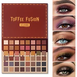 UCANBE Palette Ombretti 48 Colori Glitter Opaco - Ombretto Occhi Colorati Impermeabile, A Lunga Durata, Palette Occhi Setoso Altamente Pigmentato(02)