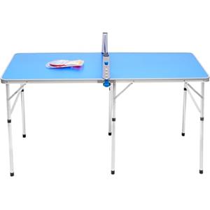 Donened - Tavolo da ping pong pieghevole, mini tavolo da ping pong con 2 racchette, 3 palline e rete da ping pong, tavolo da ping pong per interni esterni, 152 x 76 x 76 cm