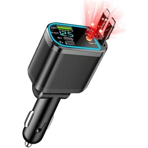 Wixzor Caricatore Auto USB C Auto 83W 4-in-1 con Retrattile PD 3.0 | Ricarica Rapida per iPhone 17 16 15 14 13 12 Pro Max, iPad, Galaxy S25 S24 Ultra, Samsung, Android, Tablet, GPS