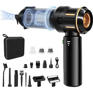 KLYNGTSK Aspirapolvere Auto, Aspirabriciole Senza Fili,25KP Aaspirapolvere per Auto Aspiratore e Soffiatore con Motore Brushless, Mini Aspirapolvere Potente per Auto Casa Ufficio Peli di Domestici