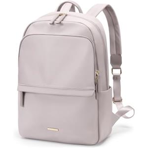 GOLF SUPAGS Zaino Per Portatile PC Donna, Sottile, Antifurto, Per Lavoro, Viaggi, Università, Adatto Per Notebook da 14/15,6 Pollici (Grigio Rosato, 15,6 Pollici)