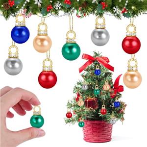 LQTSLFM 80 Pezzi Mini Palline Albero di Natale Piccole, Palline Natale Piccole, Mini Palline Piccole Colorate di Natale 1.6 cm, Palline di Natale Piccole per Albero di Natale (Verde-100Pcs)