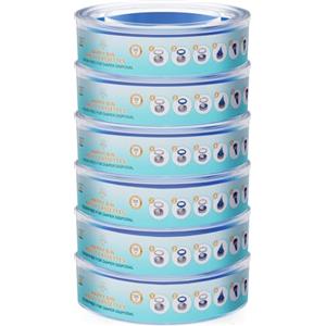 PARPAT 6 Pezzi Ricarica Mangiapannolini - PARPAT Ricariche Compatibili con Secchio per Angelcare, per Maialino, per Foppapedretti e per Litter Locker II - Tenuta Stagna Antiodore