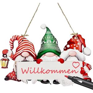 Bestwishing Decorazione Porta Natale Legno, Targa in legno di Natalizio da Appendere, Decorazioni Natalizie Ciondolo natalizio in legno Decorazione Porta Ingresso Natale Addobbi Ghirlanda per Finestre