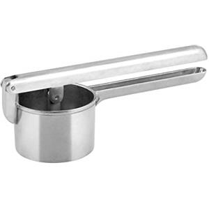 HOME Schiacciapatate con 2 Dischi, Alluminio, Argento, 26x9x12 cm