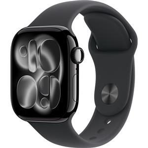 APPLE WATCH SERIES 11GPS42MMJET BLACK ALUMINIUM CASE W/BLACK SB S/M