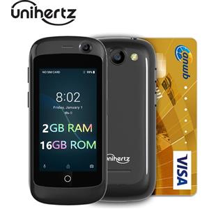 no Unihertz Jelly pro Super Mini Smartphone 2GB RAM 16GB ROM 2.45'Android 7.0 8.0MP Quad Core Tasca per carte piccole Telefono cellulare