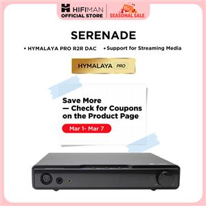 HIFIMAN SERENADE Amplificatore per cuffie Hi-Fi DAC Classe A con HYMALAYA PRO R2R, Streaming Multimediale e Rete Cablate LAN, Nero