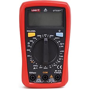 Uni-Trend Uni-T Multimetro Ut33D nero/rosso, ‎7,7 x 4,7 x 13,4 cm, 206 g