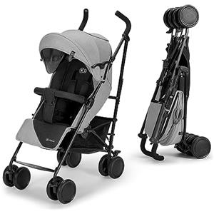 kk Kinderkraft Passeggino Leggero SIESTA, Pieghevole Veloce Compatto, Schienale reclinabile, Barra di sicurezza, Posizione Nanna, Accessori, fino a 22 kg, Grigio
