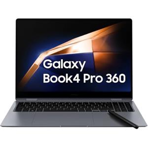 Samsung Galaxy Book4 Pro 360, Intel® Core™ Ultra 7 Processor, 16GB RAM, 512GB, Laptop 16" Dynamic AMOLED 2X touch, S Pen, Windows 11 Home, Moonstone Gray [Versione Italiana]