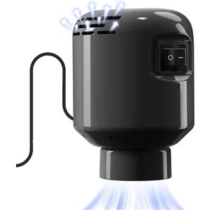 Kissleaf Portatile Pompa Elettrica pour Sacchetti Sottovuoto Vestiti,55W Powerful Voyage Sac à Vide Pompetta à Air Electrique pour Sacs à Vide Vêtements/Couvertures/Duvets(BALCK)