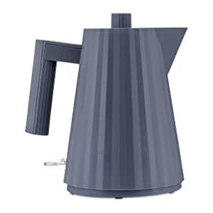 Alessi Plissé MDL06/1 G - Bollitore Elettrico di Design, in Resina Termoplastica, Presa Europea 2400W, 100cl, Grigio