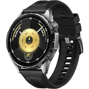HUAWEI WATCH GT 6 GPS 46mm Smartwatch, Display AMOLED da 1,47 pollici, Fino a 21 giorni, Ciclismo, Oltre 100 Modalità Sportive, iOS e Android, Pagamento NFC, Monitoraggio della Salute, Nero