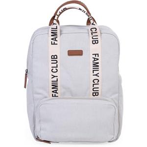 CHILDHOME, Zaino fasciatoio Family Bag Club, Grande capacità, Multifunzionale, Fasciatoio incluso, 11 scomparti, Tasche isolate, Passaggio per trolley, Gancio per passeggino, 20,5L, Ecru
